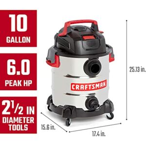 Craftsman 10 gal Corded Wet/Dry Vacuum 120 V 6 HP CMXEVBE17155 - Image 2