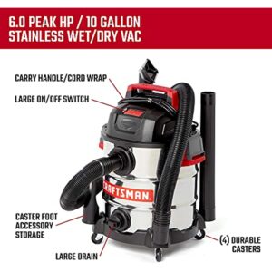 Craftsman 10 gal Corded Wet/Dry Vacuum 120 V 6 HP CMXEVBE17155 - Image 3