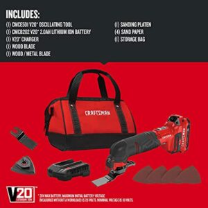 CRAFTSMAN V20 Cordless Oscillating Multi-Tool Kit CMCE501D1 - Image 2