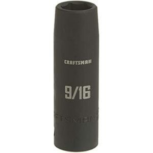 Craftsman 9/16 in. X 1/2 in. drive SAE 6 Point Deep Impact Socket  CMMT15998