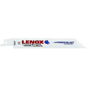 Lenox Tools - 20566618R LENOX Tools Metal Cutting Reciprocating Saw Blade with Power Blast Technology, Bi-Metal, 6-inch, 18 TPI, 5/PK