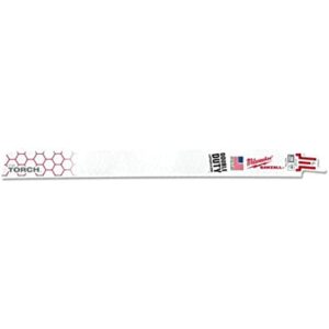 Milwaukee The Torch 12 in. Bi-Metal Reciprocating Saw Blade 18 TPI