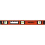 Johnson Level & Tool 1233-2400 Heavy Duty I-Beam Aluminum Level, 24″, Orange, 1 Level