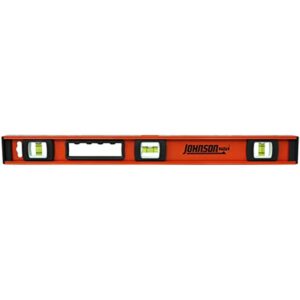 Johnson Level & Tool 1233-2400 Heavy Duty I-Beam Aluminum Level, 24″, Orange, 1 Level