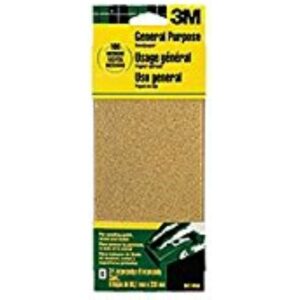 3M 9 in. L X 3-2/3 in. W 100 Grit Aluminum Oxide Sandpaper
