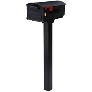 Gibraltar Mailboxes Patriot Classic Plastic Post Mount Black Mailbox - Image 3