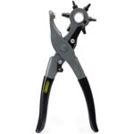 General Tools Leather Hole Punch Tool - 6 Multi-Hole Sizes for Leather, Rubber, & Plastic - Hobbies & Crafts 8.5 inches