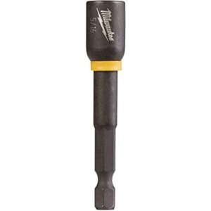 Milwaukee Shockwave Magnetic Nut Driver, Imperial, 5/16 in Drive, 1/4 in Hex Shank