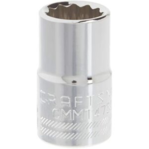 Craftsman 9/16 in. X 1/2 in. drive SAE 12 Point Standard Shallow Socket  CMMT47503