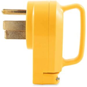 Camco PowerGrip RV Plug, 50 Amp Male Plug (125-250V/12500W), NEMA 14-50P (55255) , Yellow - Image 2