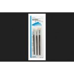 Linzer Brush Set Professional Grade Flat All Paints 3 Piece No. 0, 2, 4