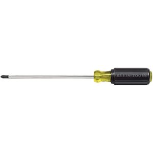 Klein Tools Screwdriver Phillips #2, Non Magnetic Screwdriver with 10-Inch Round Shank, Cushion Grip 603-10