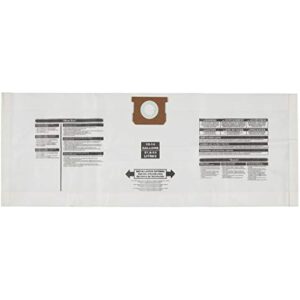 CRAFTSMAN CMXZVBE38768 General Purpose Wet/Dry Vac Dust Collection Bags for 10 to 14 Gallon Shop Vacuums, 3-Pack, White - Image 4