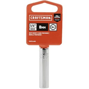 CRAFTSMAN Deep Socket, Metric, 1/4-Inch Drive, 8mm, 6-Point (CMMT44405) - Image 2
