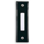 Heath Zenith SL-664-02 Wired Push Button, Black Finish with White Center Button