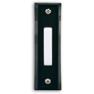 Heath Zenith SL-664-02 Wired Push Button, Black Finish with White Center Button