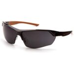 Carhartt-CHB1120DT Braswell Anti-Fog Safety Glasses Eye Protection, Black Frame, Gray Lens