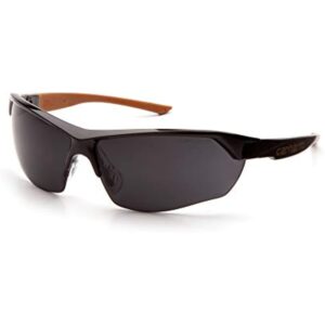Carhartt-CHB1120DT Braswell Anti-Fog Safety Glasses Eye Protection, Black Frame, Gray Lens