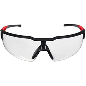 Milwaukee Anti-Scratch Safety Glasses Clear Lens Black/Red Frame - Case of: 1; - Image 3