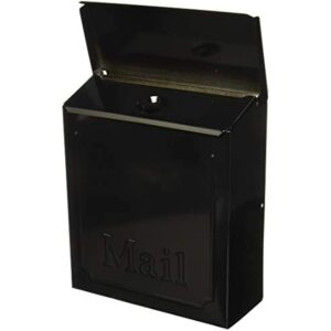 Gibraltar Mailboxes Townhouse Classic Galvanized Steel Wall Mount Black Mailbox - Image 2
