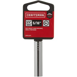 CRAFTSMAN Deep Socket, SAE, 1/4-Inch Drive, 5/16-Inch, 6-Point (CMMT43575) - Image 2