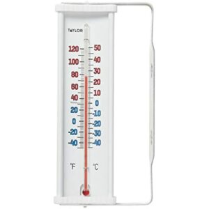 Taylor Precision Products Window Thermometer, White, 1 Pack