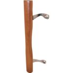 Prime-Line C 1034 Sliding Door Wood Pull with Chrome Plated Brackets and Fasteners, 6-5/8 inch, (single pack)