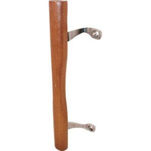 Prime-Line C 1034 Sliding Door Wood Pull with Chrome Plated Brackets and Fasteners, 6-5/8 inch, (single pack)