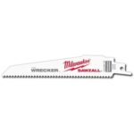 Milwaukee 48-00-5701 Super Sawzall Blade 8 Teeth per Inch 6-Inch Length, Wrecker , 5 Pack