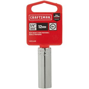 Craftsman 12 mm X 1/4 in. drive Metric 6 Point Deep Deep Socket - Image 2
