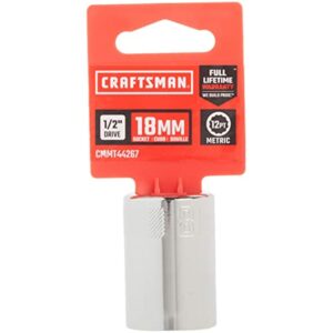 CRAFTSMAN Shallow Socket, Metric, 1/2-Inch Drive, 18mm, 12-Point (CMMT44267) - Image 4