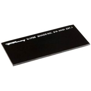 Forney 57008 Lens Replacement Hardened Glass, 4-1/4-Inch-by-2-Inch, Shade-8 , Black