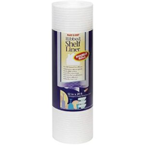 Warp'S Plast O Mat Shelf Liner Ribbed 12" W X 20ft. L Non Adhesive White