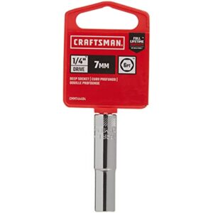 CRAFTSMAN Deep Socket, Metric, 1/4-Inch Drive, 7mm, 6-Point (CMMT44404) - Image 2