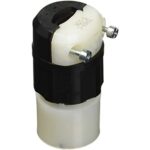 Leviton 5269-C 15 Amp, 125 Volt, Connector, Straight Blade, Industrial Grade, Grounding, Black-White