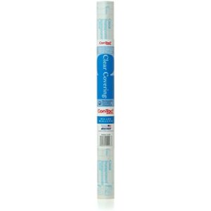 Con-Tact Brand - KIT09FC9993 Creative Covering Self-Adhesive Semi-Transparent Privacy Film Protective Vinyl and Shelf Liner, 18" x 9', Clear Matte