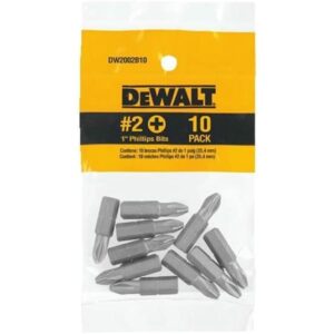 DeWalt Phillips #2 X 1 in. L Screwdriver Bit Heat-Treated Steel 10 pc