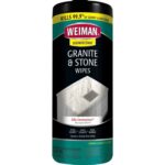 Weiman Granite Cleaner and Polish - 30 Wipes - For Granite Marble Soapstone Quartz Quartzite Slate Limestone Corian Laminate Tile Countertop and More