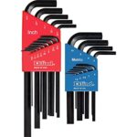Eklind - REK10022 EKLIND 10022 Hex L-Key allen wrench Combo- Long Inch + Short MM (2 sets 22pc)