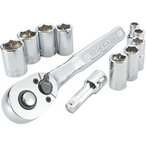 Craftsman 1/4 in. drive Metric 6 Point Socket and Ratchet Set 11 pc