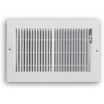 Truaire C123M 14X06(Duct Opening Measurements) 3/4-Inch Margin Turnback 1/3-Inch Fin Spaced Floor Supply Grille 14-Inch by 6-Inch Floor Baseboard Register, White