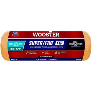 Wooster Brush RR923-9 Inch Super Fab FTP Roller Cover, 3/8-Inch Nap