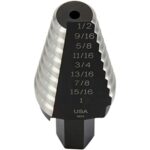 Irwin Tools Unibit #20 9/16-Inch to 1-Inch Step-Drill Bit 10220