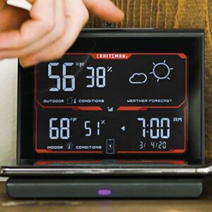 Craftsman Instant Read Digital Weather Forecaster w/ Charging Pad - Image 3