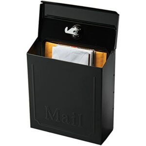 Gibraltar Mailboxes Townhouse Classic Galvanized Steel Wall Mount Black Mailbox - Image 3