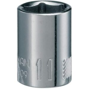 CRAFTSMAN Shallow Socket, Metric, 1/4-Inch Drive, 11mm, 6-Point (CMMT43509)