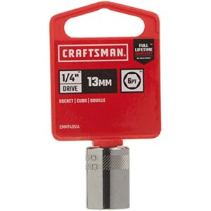 Craftsman 13 mm X 1/4 in. drive Metric 6 Point Standard Shallow Socket - Image 2
