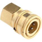 Forney 75129 Pressure Washer Accessories, Quick Coupler Female Socket, 3/8-Inch Female NPT, 4,200 PSI, Brass