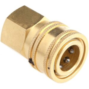 Forney 75129 Pressure Washer Accessories, Quick Coupler Female Socket, 3/8-Inch Female NPT, 4,200 PSI, Brass