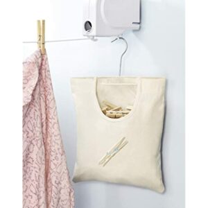 Whitmor Canvas Clothespin Bag Hanging Storage Organizer - Image 2